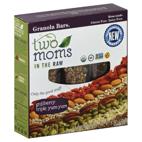 Two Moms in the Raw Gojiberry Triple Yum-Yum Granola Bars, 6 Oz (Pack of 6)