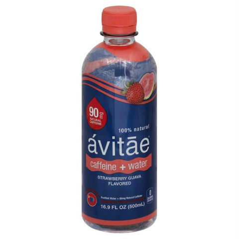 Avitae Strawberry Guava Flavored Caffeine + Water, 16.9 Fo (Pack of 12)