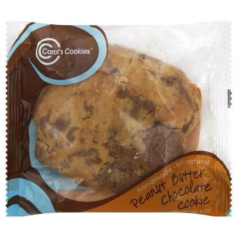 Carols Cookies Peanut Butter Chocolate Cookie, 6 Oz (Pack of 36)