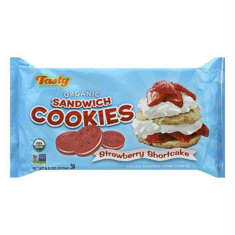 Tasty Strawberry Shortcake Sandwich Cookies, 9.5 OZ (Pack of 6)