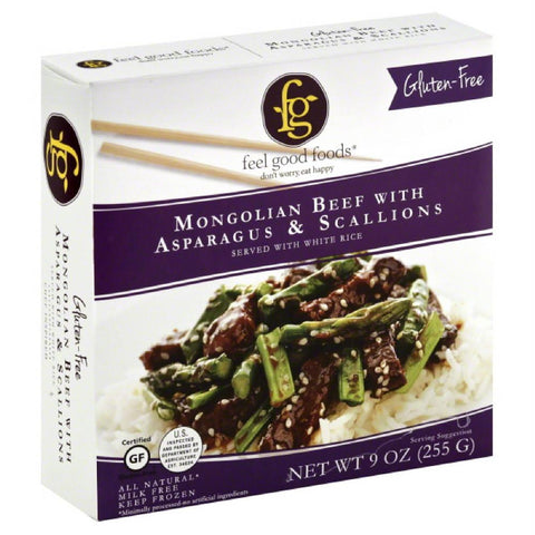 Feel Good Foods Mongolian Beef With Asparagus & Scallions, 9 Oz (Pack of 8)